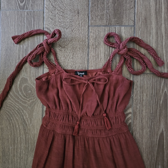 Trixxi Women's Smocked Waist Mini Dress - Picture 3 of 3